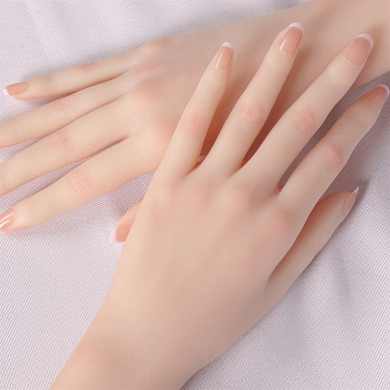 极速美甲油胶练习工具假手橡胶手模型插甲片展示R架手指可弯曲仿