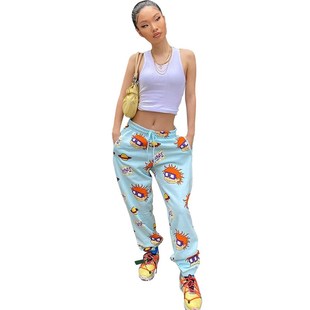 pJoggers Cargo Sweat 极速2021 Women Print Pants Winter Cute