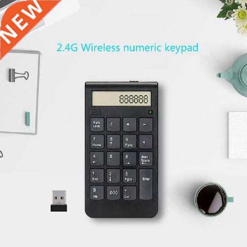 新品USB Keyboard 2.4G Digital Display Rechargeable WWireless