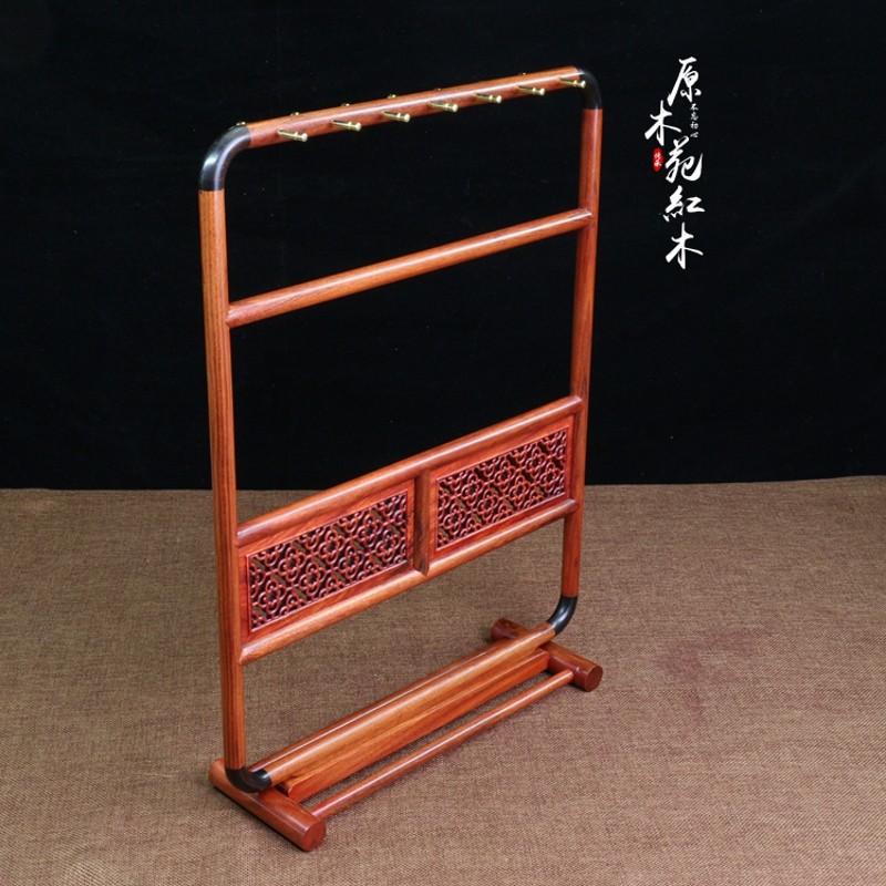 极速新款红木古典实木笔s架木质中式毛笔挂复古大号酸枝笔架装饰