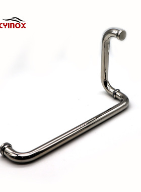 JM-765K 304不锈钢浴室玻璃门拉手 酒店挂毛巾L型防滑纵横拉手