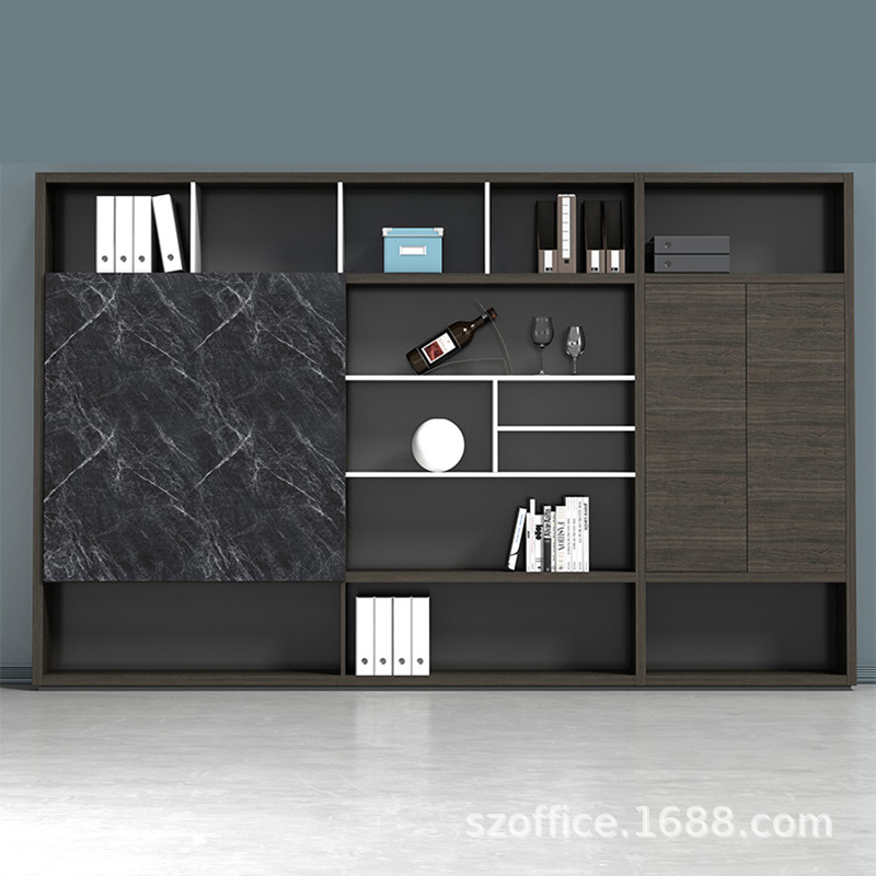 办公家具文件柜资料柜档案柜老板办公室背景柜木质落地柜子储物柜