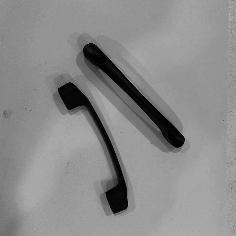 黑色ABS塑料橱柜拉手哑黑现代简约北欧家具衣柜手柄柜子柜门把手