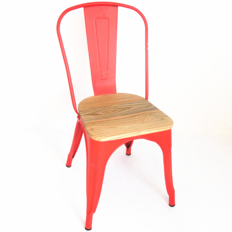欧式复古工业风铁艺餐椅铁皮椅咖啡餐厅创意座椅简约金属椅子