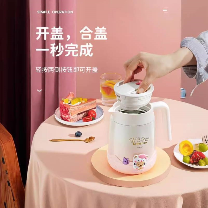 日本泰福高保温壶家用迷你热水壶小型开水保温瓶304不锈钢暖壶1升