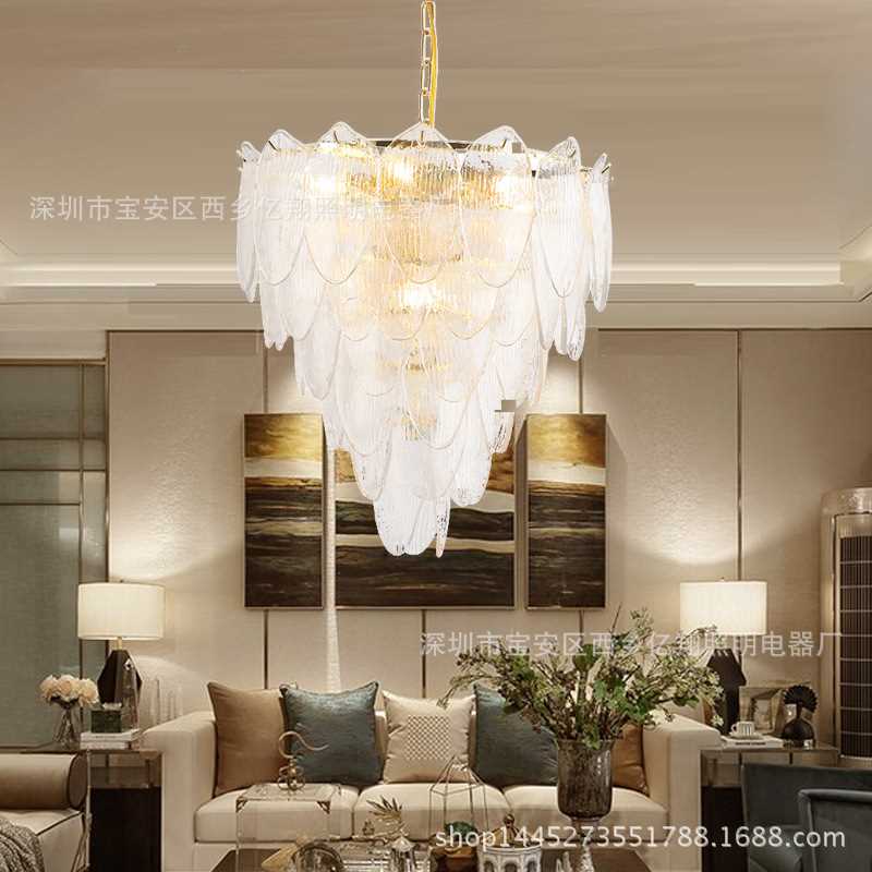 设计师后现代客厅餐厅灯轻奢别墅北欧简约创意艺术金属水晶吊灯