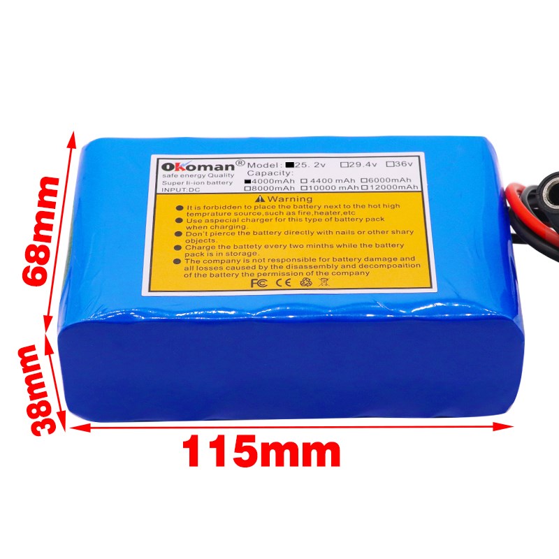 极速6S2P 24Vg 4Ah 18650 lithium-ion battery pack 25.2v 4000m
