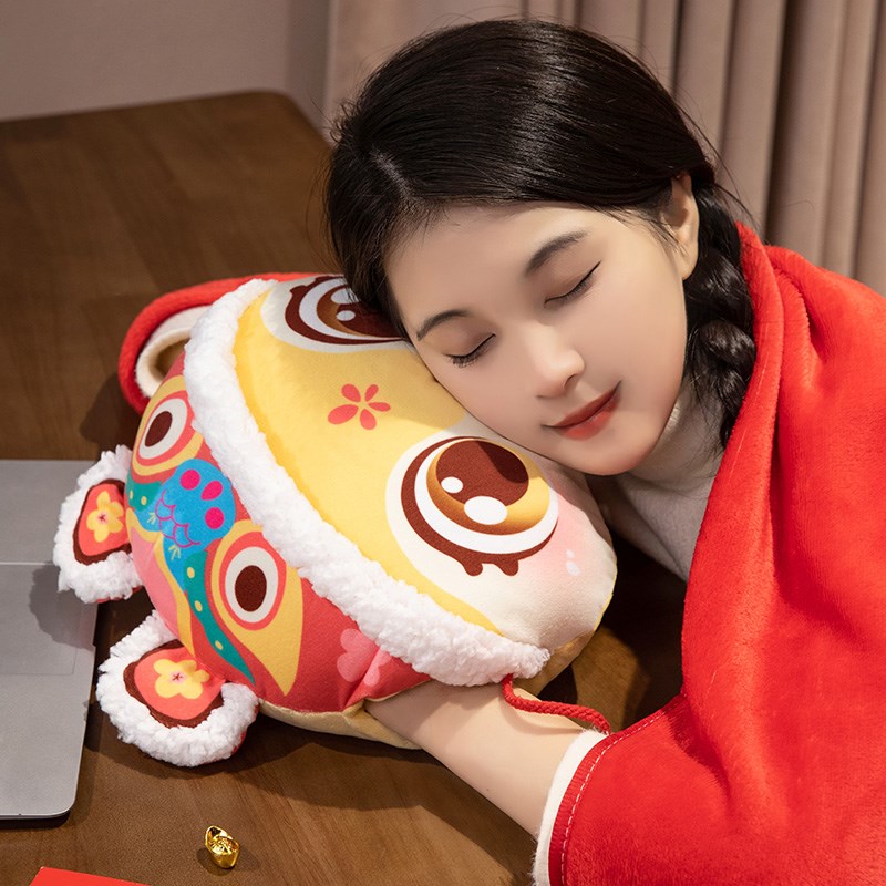 极速醒狮蛇抱枕被子两用车载车用靠F枕办公室靠垫午睡枕毯子二合