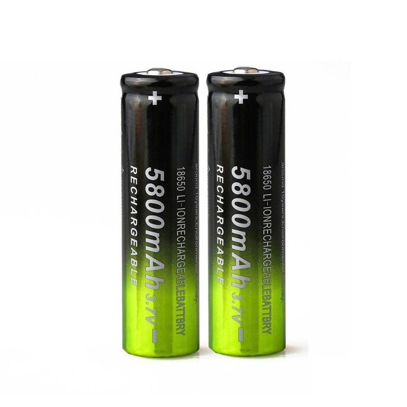 极速3.7V 5800mAh 18650 Ltithium Batteries Rechargeable Green
