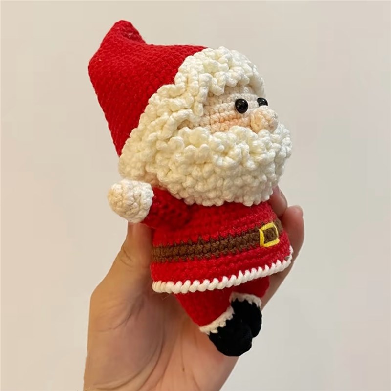 极速圣诞老人手工钩针diy材料z包编织玩偶包挂件节日礼物送朋友闺