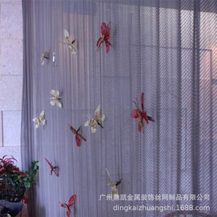 编织勾花装 极速金属布帘装 饰网 铝板幕墙装 夹层装 饰网n
