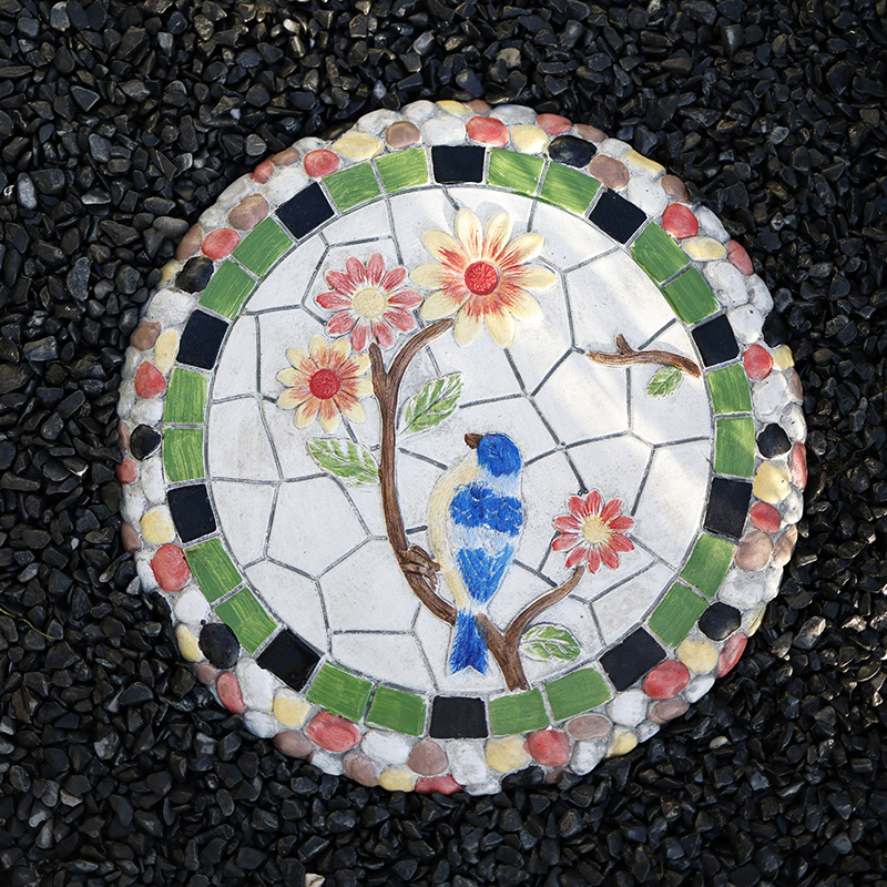 极速花园汀步石创意庭p院装饰摆件阳台露台地面脚踏石踏步户外造