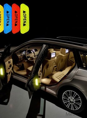 极速4Pcs Cfar Reflective Tape Warning Mark sticker Accessori