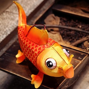 极速新年上元节手摇鱼灯笼u非遗民俗手工灯会悬挂锦鲤宫灯金鱼灯