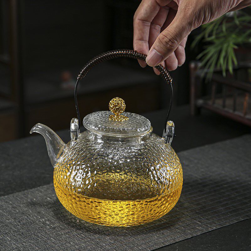 极速茶壶提手提梁壶把手配件陶瓷A壶泡茶玻璃壶手柄麻绳黑色中式