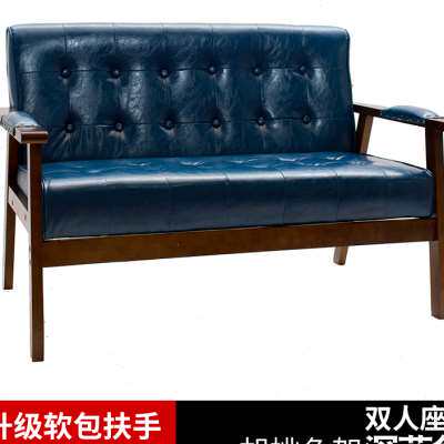 极速奶茶店桌椅组合酒吧咖v啡餐厅清吧办公双三人位卡座甜品实木