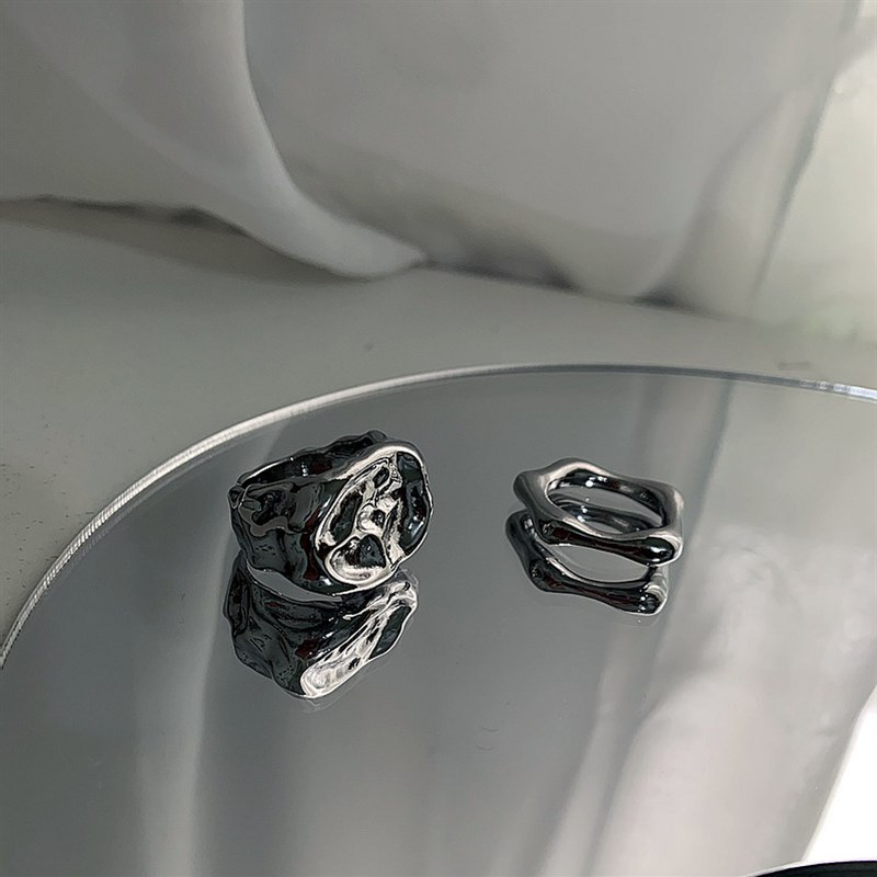 极速concave-convex plain ring index finger rinQg ring ring g