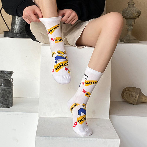新品A Pair of Autummn and Winter Men and Womens Socks Fashi