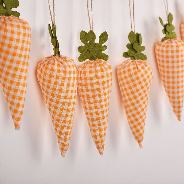 极速3Pcs/set Easter Carrots Ornaments For EasQter Party Home