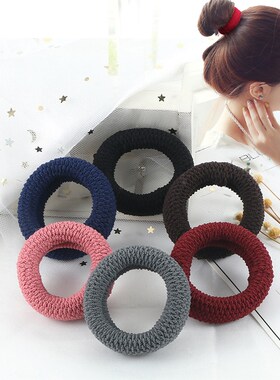 极速6Pcs/Lot Solid Color Basic BRubber Bands Simple High Ela