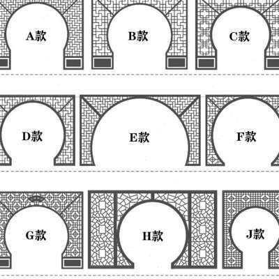 极速中式仿古月洞门实木屏风隔断镂空花格客厅博S古架木雕月亮拱