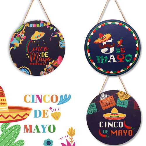 新品Mexico May 5th party Decoration Wood MexOico Door Sign H