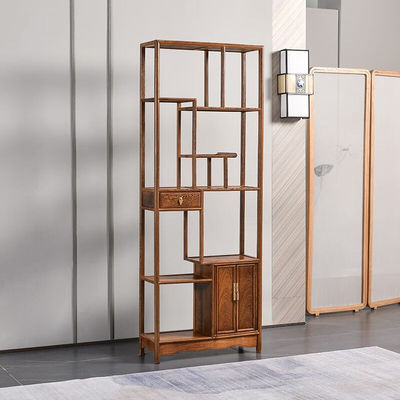 极速承古堂红木家俱非洲鸡t翅木(学名:非洲崖豆木)博古架实木新