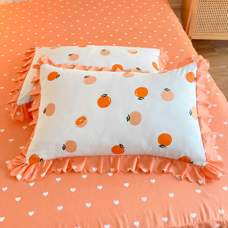 极速韩版磨毛小清新床裙床单四件套被H套床上用品公主风床罩被罩