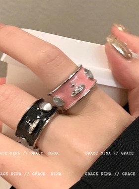 极速opal ring coupleq ring 2023 new tide index finger ring