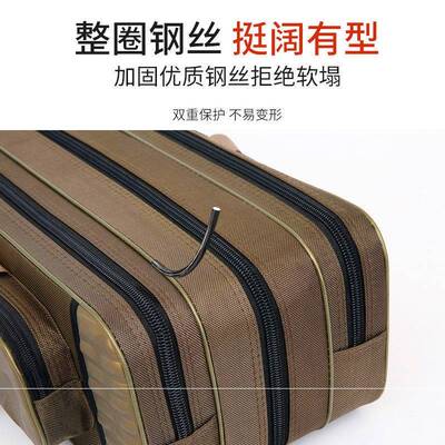 极速鱼竿包轻便型新款大容量钓鱼B杆包加厚便携海竿包多功能防水