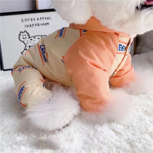 新品加厚汽水四脚棉服秋冬狗狗z宠物泰迪比熊衣服贵宾博美雪纳瑞
