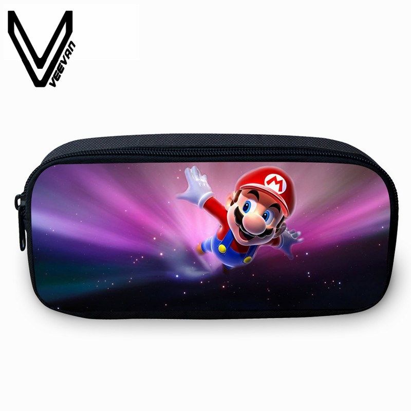 极速VEEVANV New Boys Super Mario PrintingL Pencil Case Fashi