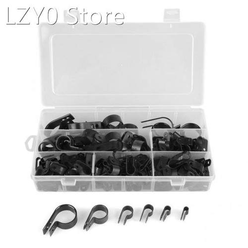 极速200Pcs Black Nylon Plastic P CElips Clamp Assortment Kit