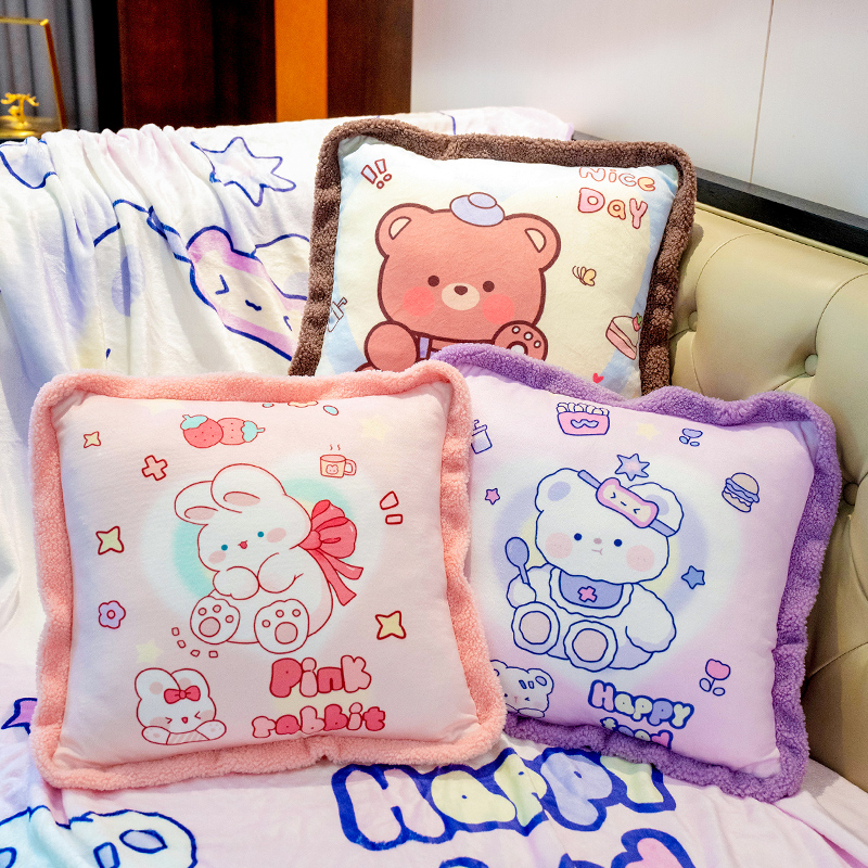 极速汽车抱枕被子两用办公室午睡枕头毯I子二合一车载靠枕靠垫空