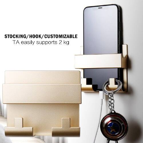 极速Wall Mount Ckharger Hook Phone Holder Wall Hanging Cable