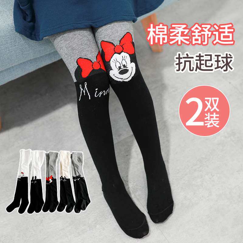 极速女童连裤袜春k秋冬款纯棉中厚小女孩中大童加厚儿童打底裤连