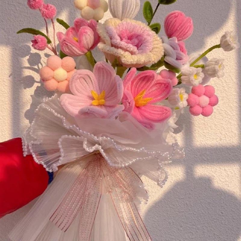 极速情人节礼物扭扭棒花束手工diy材料包全O套自制手捧花送闺蜜女