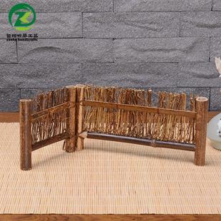 紫竹篱笆小屏风 饰微景观拍照拍摄道具竹制品 盆景摆件 料理摆盘装
