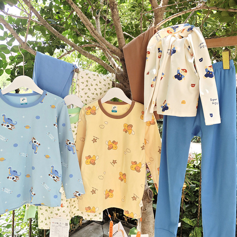 贝哆哈儿童秋衣秋裤中大童可爱女童女童内衣套装长袖长裤保暖内衣