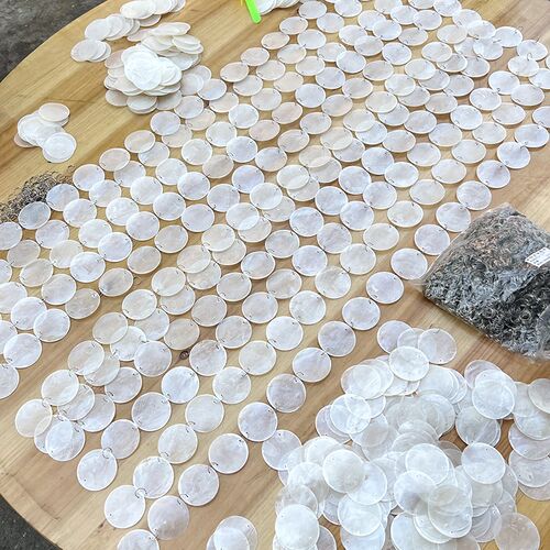 高品质 彩色贝壳片 贝母片镜贝片风F铃挂饰材料婚庆装饰彩色云母