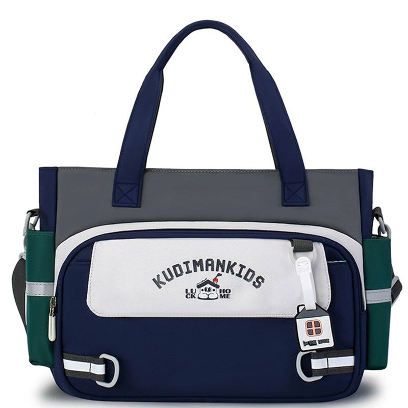 小学生横版补习袋男女防水轻便z手提作业包儿童美术文具收纳双肩