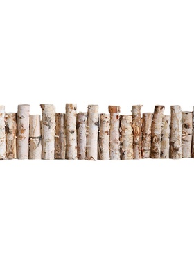 白桦木小栅栏室h内花园庭院小篱笆装饰摆件微景观造景围栏实木户