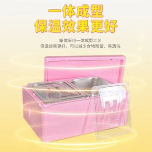 手工网红冰粉EPP泡沫保温箱冰沙冷藏G箱商用摆摊食堂分数盘盆送餐