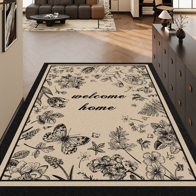 丝圈地垫入e户门垫法式复古进门地毯门外蹭脚垫大门口玄关垫子耐,居家布艺,入户地垫,淘宝优惠券,粉丝福利购,淘宝优惠卷