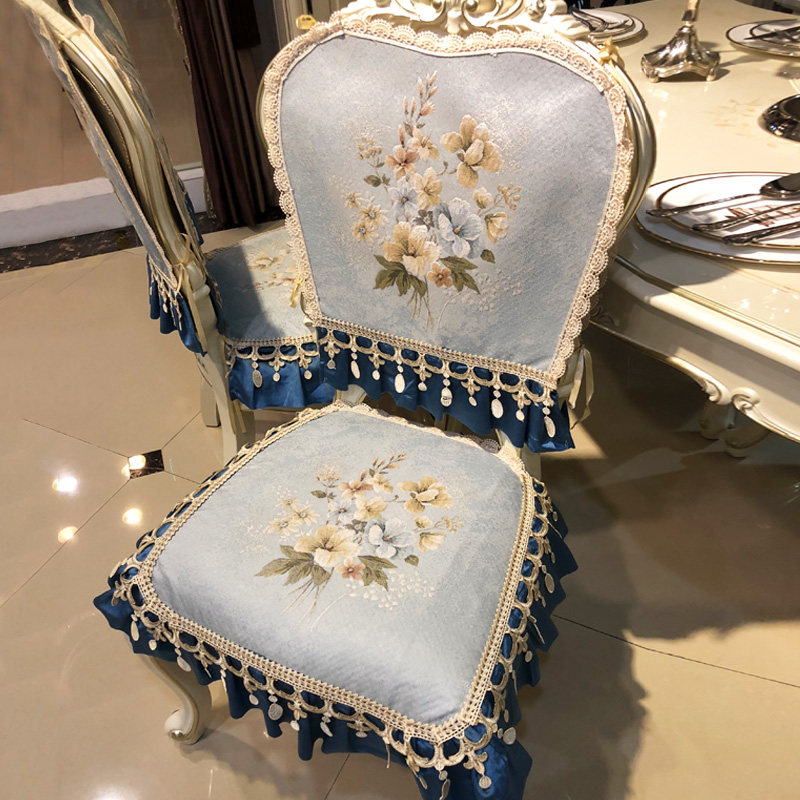 欧式餐桌带扶手椅子坐垫套罩靠z背椅套椅垫圆形凳子垫四季垫子定