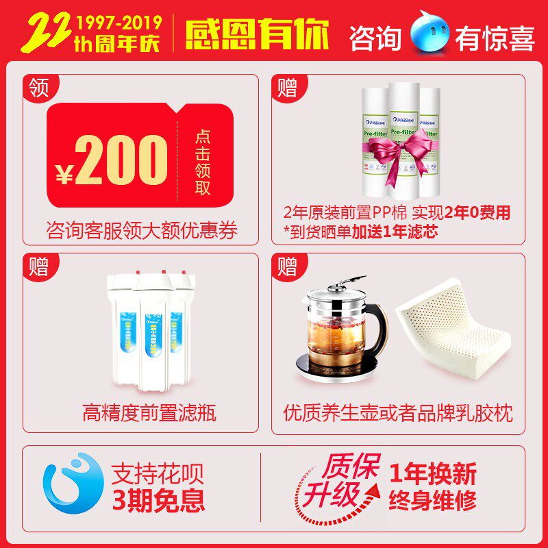 美国派斯无盐软水机SSP-100/200/300 家用中央全屋阻垢器