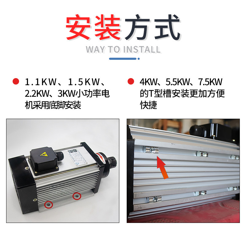 夹锯片电机2.2kw铝型材切割电机木工低速主轴锯切电机免配变频2级