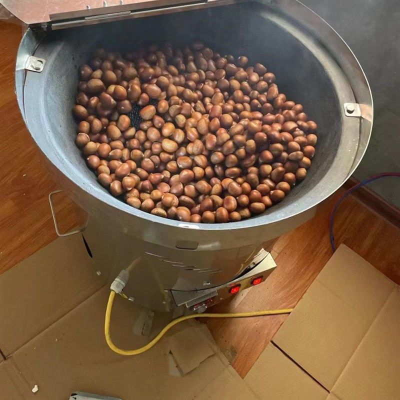 商用立式不锈钢炒板栗机炒核桃多功能燃气炒货机电热糖炒栗子机器