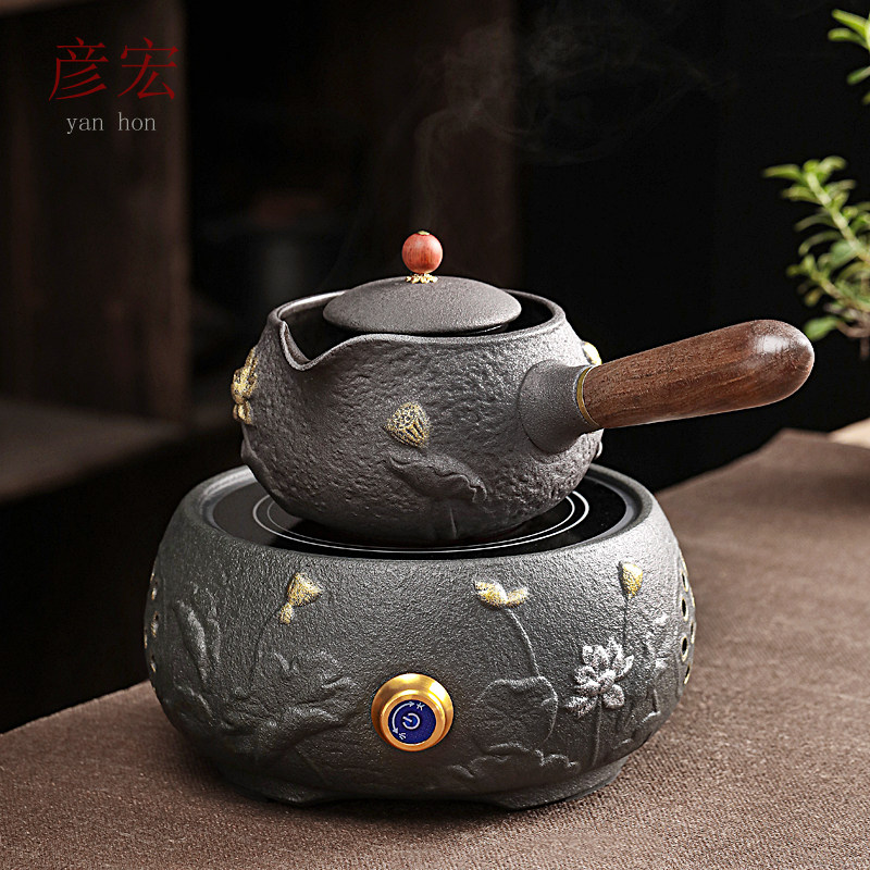 电陶炉耐高温陶瓷壶煮茶器套装黑白茶普洱茶煮茶炉家用复古烧茶炉