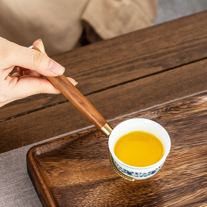 花梨木茶道六君子套装泡茶工具高档茶具配件黑檀茶刀茶夹茶刷茶勺